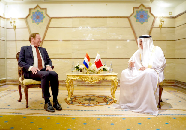 <p>Foreign Minister Dr Abdullatif Al Zayani met Netherlands&rsquo; Foreign Minister David van Weel in Kuwait, on the sidelines of the 29th Joint Ministerial Meeting between the GCC and the European Union. The two ministers discussed the longstanding ties between the two countries and its development.</p>
<p>They also discussed means to enhance bilateral co-operation in all domains to serve mutual interests, exchanged views on regional developments and their impact on regional security and stability, and other topics of common interest.</p>